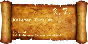 Kelemen Tirzusz névjegykártya
